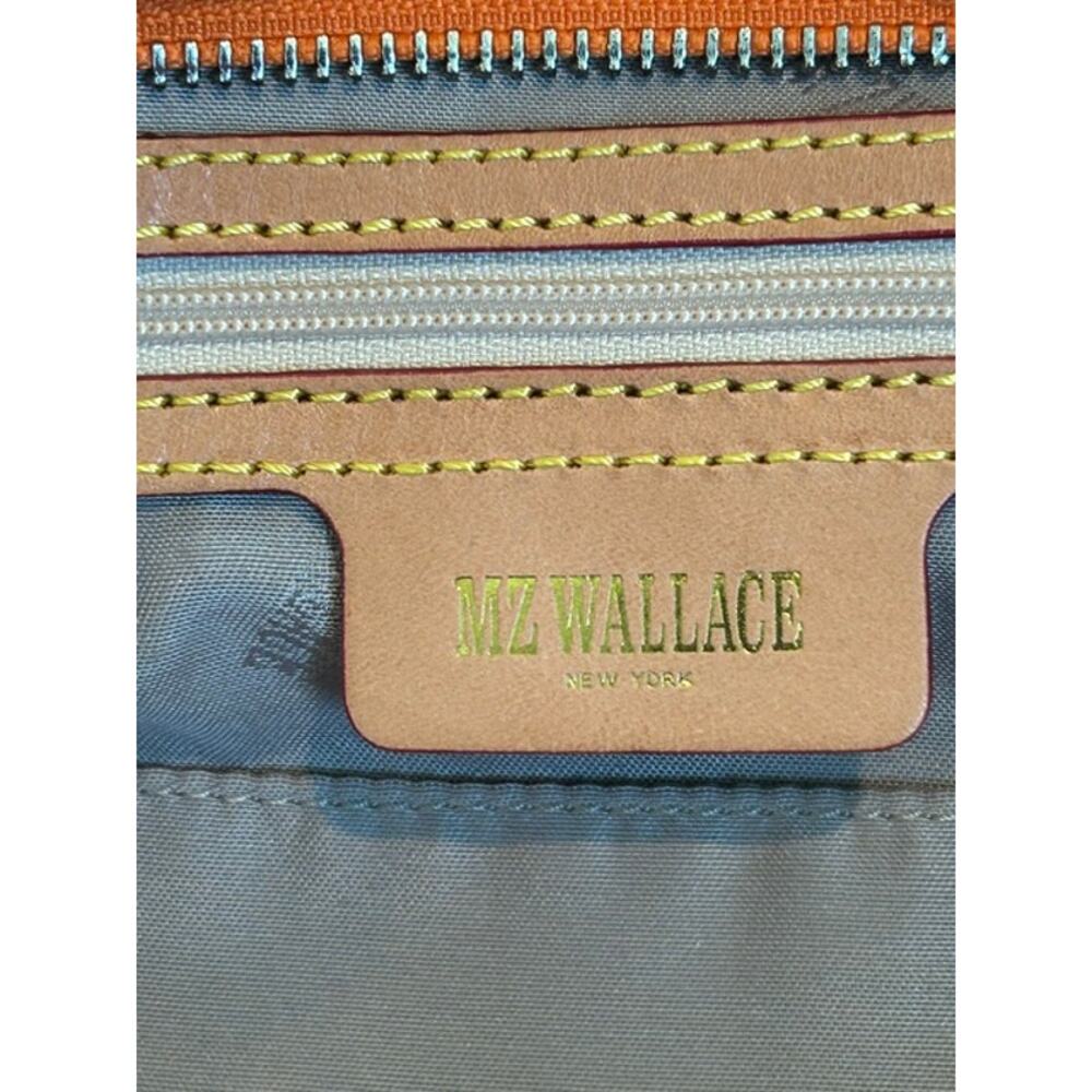 MZ Wallace Orange Nylon Pleated Crossbody Tote - Picture 6 of 11
